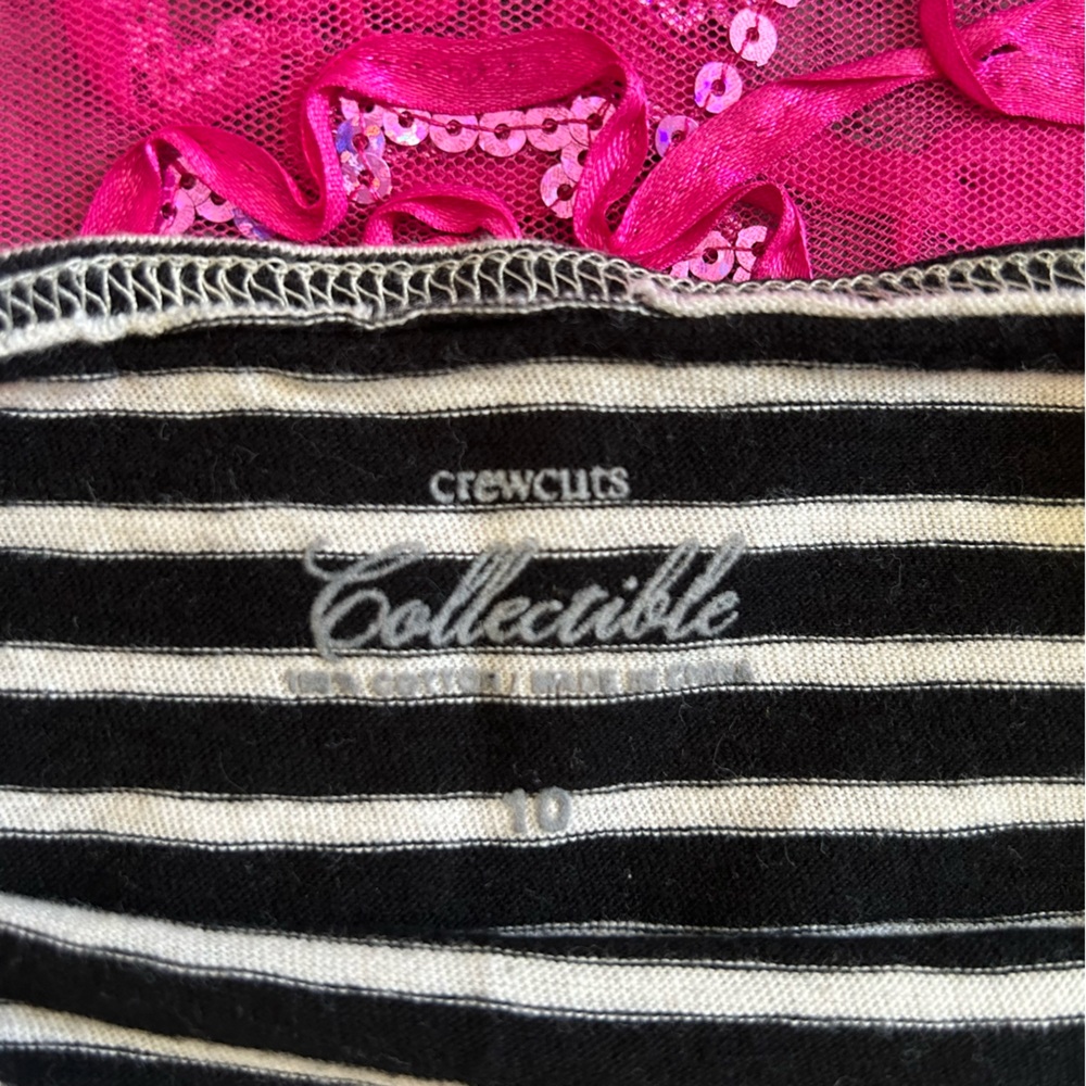 crewcuts black and white striped cheer long sleeve tshirt - Picture 6 of 9